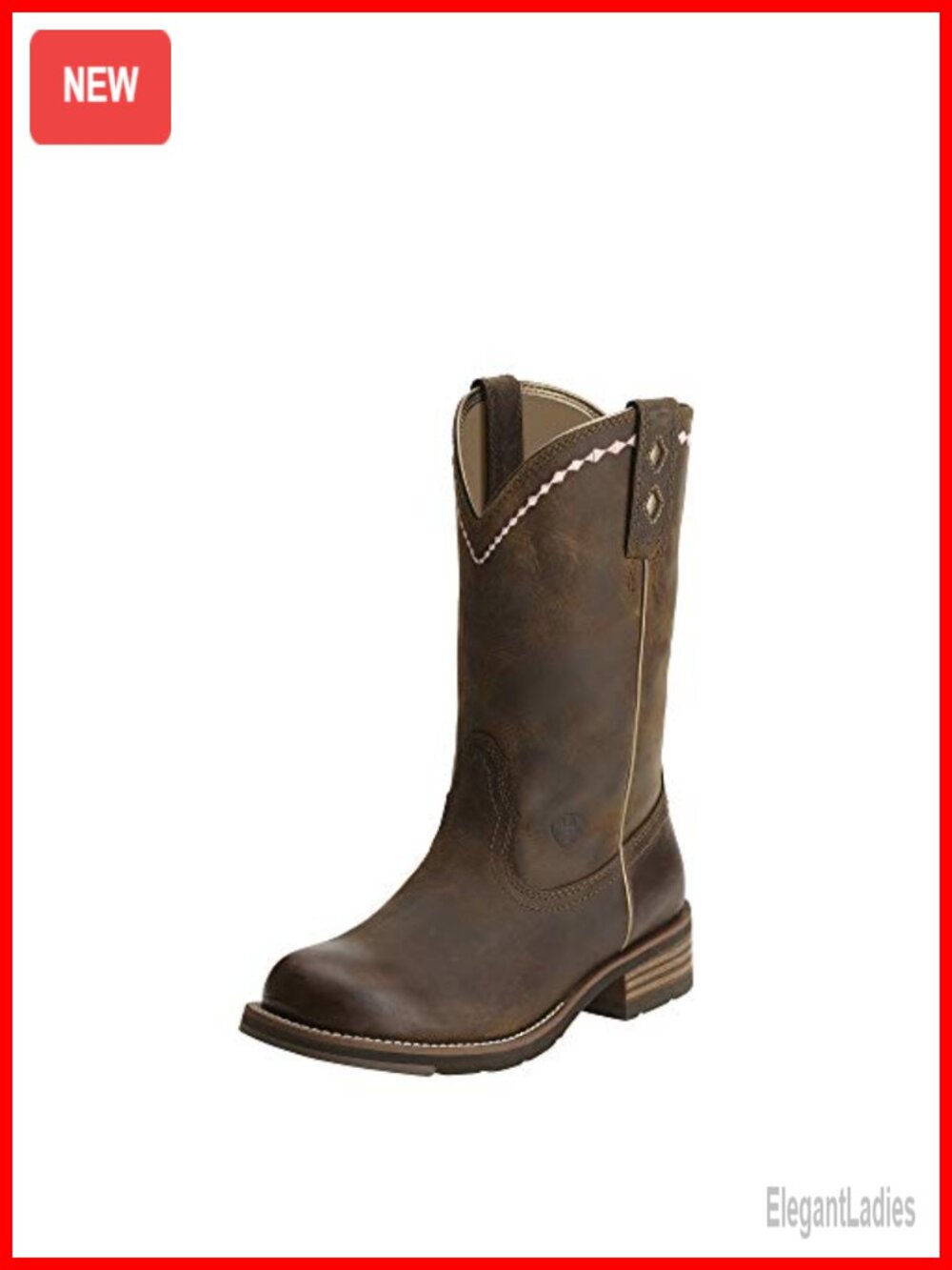 Ariat Unbridled Roper Western Boots Full-Grain Leather Oil-Resistant Work